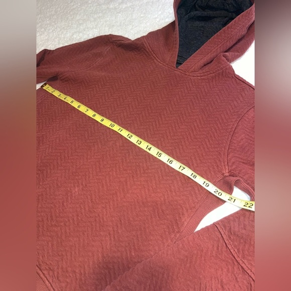 Banana Republic Quilted Hoodie Maroon Sweatshirt Women’s Medium - Picture 5 of 7